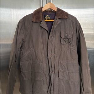 Needles Dark Brown Field Jacket with Corduroy Collar